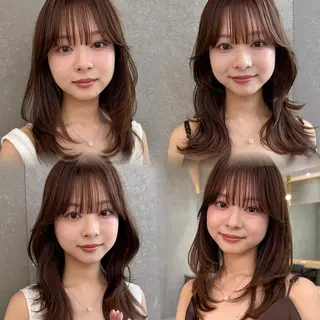セミロング 透明感ヘアカラー chiharuのヘアスタイル