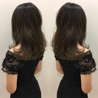 セミロング カラー ヘアアレンジ 寺内 紳悟のヘアスタイル