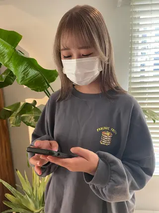 セミロング カラー classic 新横浜所属・大人girly🛋️ 🤍yukakoのヘアスタイル