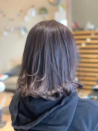 セミロング カラー 関口 友行のヘアスタイル