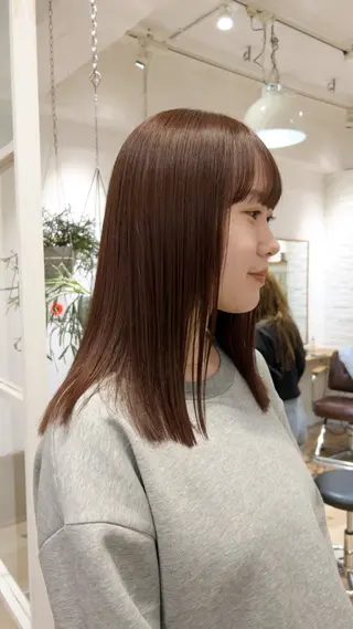 ミディアム カラー じゅわっと暖色カラー 🍊Moemiのヘアスタイル