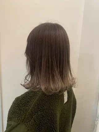 ミディアム カラー まろやか透明感カラー ♡MANAのヘアスタイル