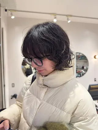 ショート パーマ パーマ/ボブ /レイヤー チヒロのヘアスタイル