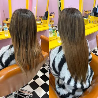 セミロング チビ編み込みエクステ どぅ〜す/YUIのヘアスタイル