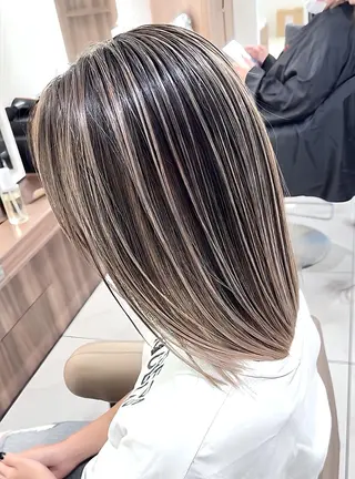 セミロング カラー 大宮/バレイヤージュ 髪質改善/澤田隆誠のヘアスタイル