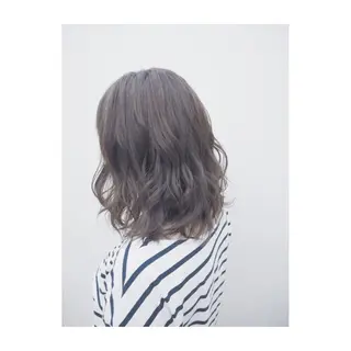 ミディアム カラー 永岡 鉄平のヘアスタイル