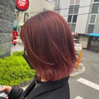 ショート カラー sunc所属・梅田l大人韓国ヘア レイヤー×艶カラーのヘアスタイル