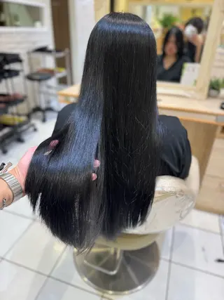 ロング ハイトーンカラー 髪質改善カラーノトのヘアスタイル