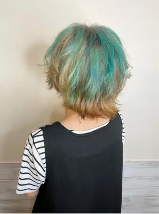 ショート カラー ヘアアレンジ アイラッシュ/美容室 個室/瀬戸 一菜のヘアスタイル