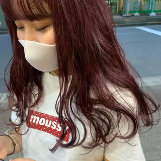 セミロング カラー 韓国ヘア🦋 MIYUのヘアスタイル