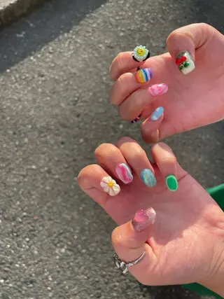 ネイル 束感まつ毛/ネイル/ LED♥KIRARAのマツエク・マツパデザイン