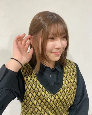 ミディアム 石川 雅のヘアスタイル