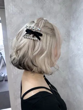 セミロング カラー 💕ブリーチ/ヘアメ 🎀YUUKAのヘアスタイル