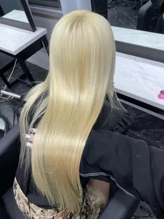 ロング カラー Ria OSAKA　梅田所属・マリカ🦋韓国 ハイトーン/エクステのヘアスタイル