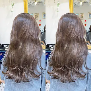 ミディアム レイヤーカット /透明感カラー西田のヘアスタイル