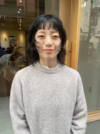ショート パーマ 髙橋奈緒子 ⭐︎newi京橋のヘアスタイル
