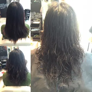 ミディアム セミロング ロング パーマ Re:ta KANZOのヘアスタイル