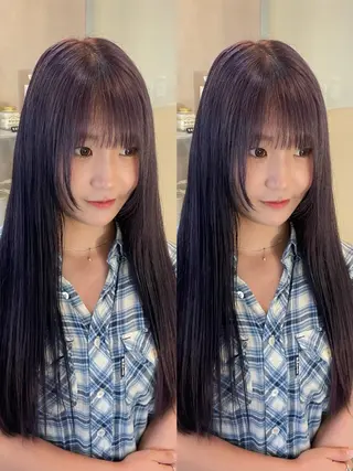 ロング ワンホンレイヤー 福岡天神RAIRAのヘアスタイル