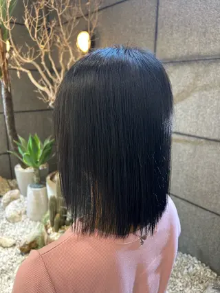 ミディアム カラー 暖色系ツヤカラー コトノ🫧のヘアスタイル