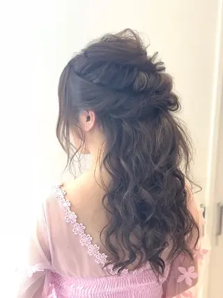 ロング ヘアアレンジ ブリーチカラー🌈 石垣翔太のヘアスタイル