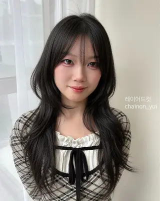 ロング YUI レイヤー/韓国ヘアのヘアスタイル