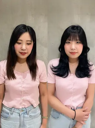 ミディアム 🌹ハッシュカット、 レイヤー韓国ヘア🌹のヘアスタイル