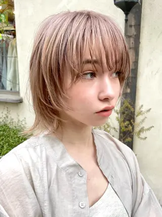 ミディアム カラー 銀座No.1髪質改善 縮毛矯正/本木のヘアスタイル