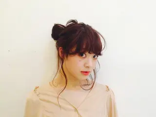 ミディアム セミロング カラー ヘアアレンジ Lagom なかだのヘアスタイル