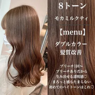 ロング カラー ヘアアレンジ トレンドモテカラー 🩷色落ちまで可愛くのヘアスタイル