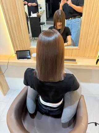 ミディアム attrait南堀江所属・KAISEI髪質改善 /縮毛矯正のヘアスタイル