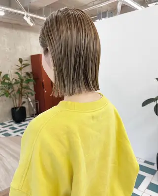 ミディアム カラー MAEUL NAGOYA所属・レイヤーボブ/名駅/ くびれボブ/縮毛矯正のヘアスタイル