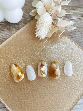 ミディアム ネイル 元住吉ネイル　Peace of Mind ナチュレ所属・元住吉ネイルサロン ナチュレのネイルデザイン