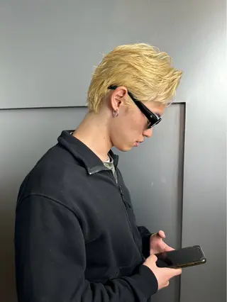 カラー 新宿 韓国 シャドウパーマ 志龍のヘアスタイル