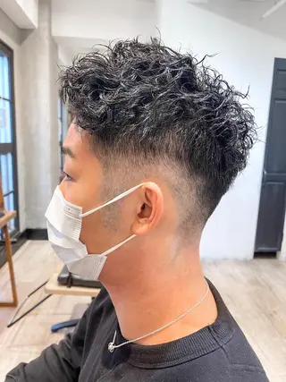 ショート パーマ メンズ amie高崎所属・高崎メンズパーマ 髪質改善TAKEのヘアスタイル