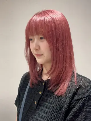 ミディアム カラー happy  man 🌸血色カラー🌸のヘアスタイル