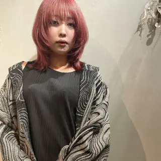 ミディアム カラー mizuki/ レイヤー/四条烏丸のヘアスタイル