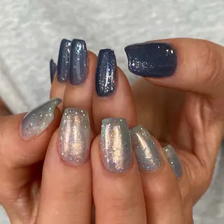 ネイル amuse 手書きニュアンスのネイルデザイン