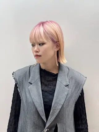 ミディアム カラー 堀江 /木下椋麻のヘアスタイル