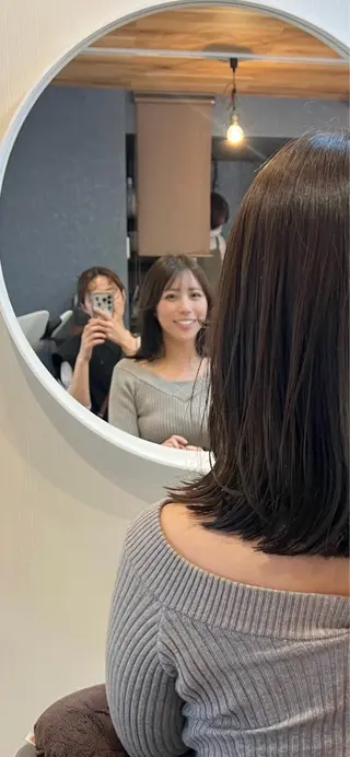 ミディアム カラー トレンドと似合わせ/ マンツーマン/西上楓のヘアスタイル