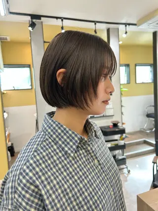 ショート hub hair レイヤー/透明感のヘアスタイル