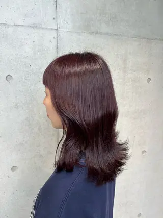 セミロング カラー ヘアアレンジ ボブ艶モテカラー🫧 カリンのヘアスタイル