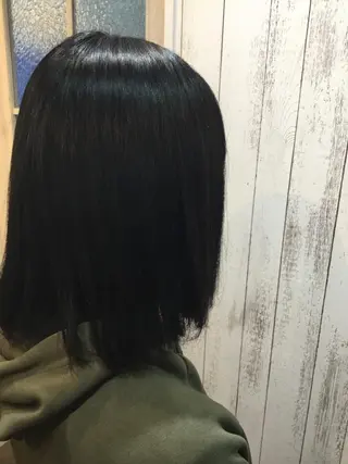 ミディアム カラー パーマ 金崎 新吾のヘアスタイル