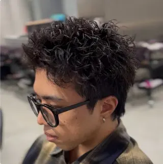 ショート カラー パーマ メンズ 🔥メンズ 特化🔥菊水皐暉🔥のヘアスタイル