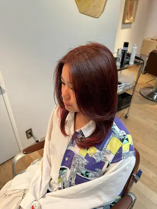 セミロング カラー Rucy's  鶴見店所属・松並 直のヘアスタイル