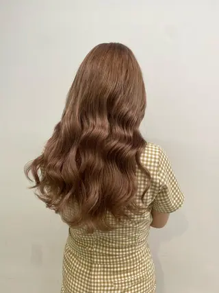 セミロング パーマ ヘアアレンジ 💕上野美容師☁ ブリーチ💖サワのヘアスタイル