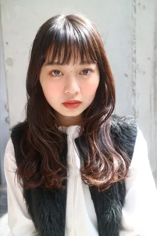 セミロング 葉月/ボブ/ 透明感カラー／中目黒のヘアスタイル