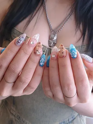 ネイル 3dパーツ/流行り 👧shushu❤️のネイルデザイン