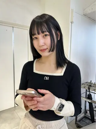 ロング 🐈‍⬛韓国ヘア カノン♥️のヘアスタイル