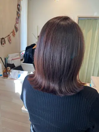 セミロング カラー ヘアアレンジ like みやびのヘアスタイル