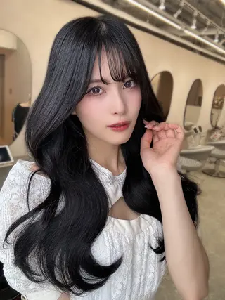 ロング カラー 新宿/韓国風レイヤー エクステ/YUTOのヘアスタイル